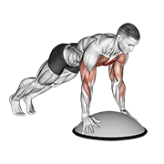 Pompki na piłce bosu