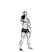 Wyciskanie żołnierskie kettlebell jedną ręką na bok