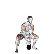 Kettlebell sumo wysokie podciąganie