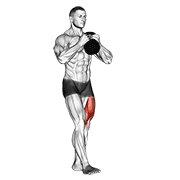 Przysiad pistoletowy z kettlebell