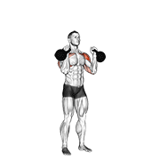 Wyciskanie naprzemienne kettlebell