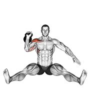 Wyciskanie kettlebell w pozycji siedzącej