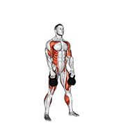 Podwójny chwyt kettlebell